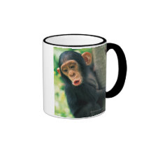 Junger Schimpanse (Pantroglodytes) Tee Tasse