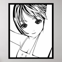 Junges Anime-Mädchen - LAMG Poster