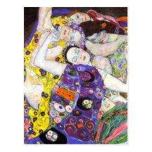 Jungfrau, Gustav Klimt Postkarte