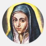 Jungfrau Mary EL Greco Aufkleber