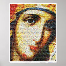 Jungfrau Mary mit Heiligen Plakatdruck