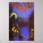 Jungfrau Mary mit Koronasymbolist-Malerei - Redon Plakatdrucke