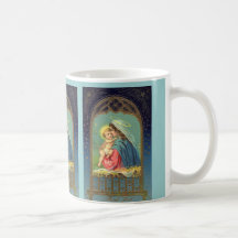Jungfrau Mary und antiker Art-Becher Baby-Jesuss Haferl