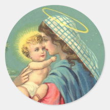 Jungfrau Mary und Baby-Jesus-Aufkleber