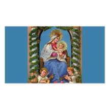 Jungfrau Mary und Baby Jesus Visitenkarten Vorlagen