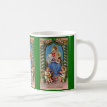 Jungfrau Mary und religiöser Becher Baby-Jesuss Kaffee Haferl