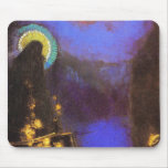 Jungfrau mit Korona: Symbolist-Malerei von Redon Mousepad