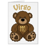 JUNGFRAU Tierkreis-Astrologieteddy-Bärn-T-Shirts,  Grußkarten