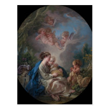 Jungfrau und Kind - François Boucher Postkarten