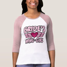 Junggeselinnen-Abschied das Flügel-Mädchen der Bra Tshirt