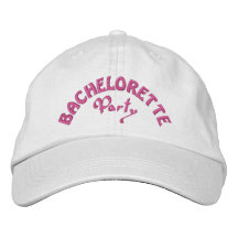Junggeselinnen-Abschiedsrosa Bestickte Mütze
