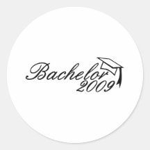Junggeselle 2009 runde sticker