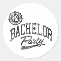 Junggeselle-Party Runde Sticker
