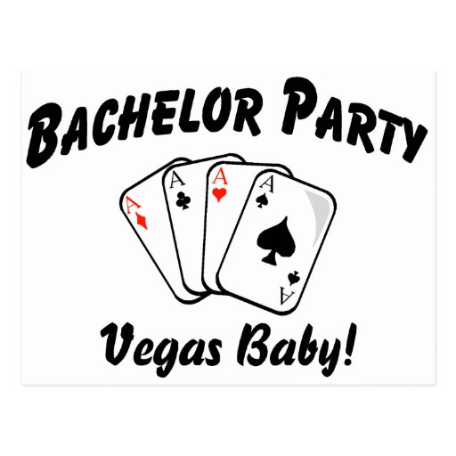 Junggeselle-Party Vegas Postkarte