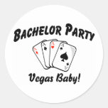 Junggeselle-Party Vegas Runde Aufkleber