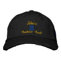Junggeselle-Schlag-Schwarzes Bestickte Baseballcaps
