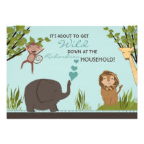 Jungle Babies Boy Baby Shower Invitations einladungen