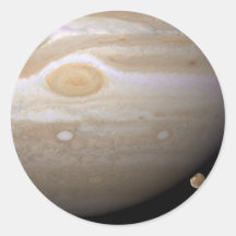 Jupiter und Ganymede Runder Sticker