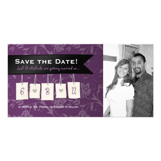 Justierbare Farbe: DIY Save the Date Foto-Karten Bildkarten