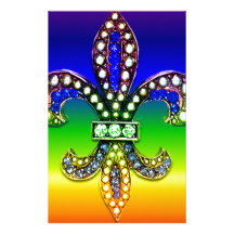 Juwel-Schein Lilien-Flor New Orleans Personalisierte Druckpapiere