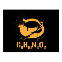 Kaffee C8H10N4O2 Postkarten