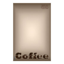 Kaffee das Wort Büropapier