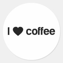 Kaffee der Liebe I Runde Aufkleber