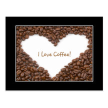 Kaffee-Herz-Postkarte