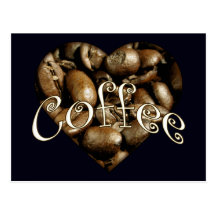 Kaffee-Herz Postkarten