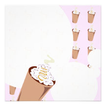 Kaffee-Liebe-Briefpapier Personalisierte Einladungskarte