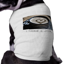 Kaffee-Liebe Hunde T Shirt