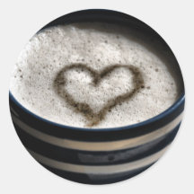 Kaffee-Liebe Runde Sticker