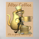Kaffee-Liebhaber-wütendes Hutmacher-Plakat