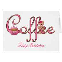Kaffee-Party laden Karte ein