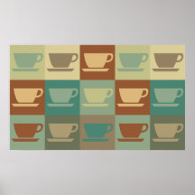 Kaffee-Pop-Kunst Posterdruck