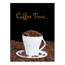 Kaffee-Zeit-Postkarte