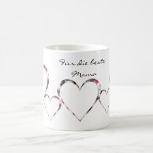 Kaffeebecher beste Mutter Herzbecher Teetasse