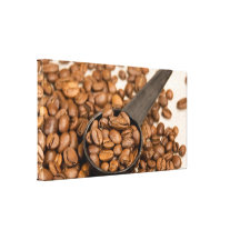 Kaffeebohne-Hintergrund Leinwand Druck