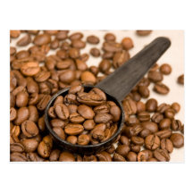 Kaffeebohne-Hintergrund Postkarte