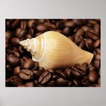 Kaffeebohnen Schnecke Küchenbild Plakatdruck