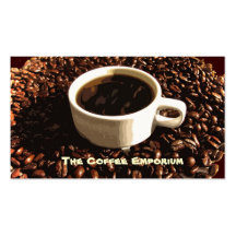 Kaffeebohnen Visitenkarten Vorlage