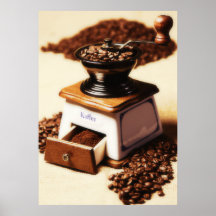 Kaffeemühle Küchenbild Poster