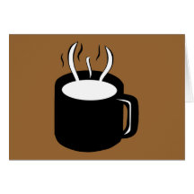 Kaffeetasse/Becher - dämpfendes heißes Getränk Grußkarte