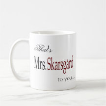 Kaffeetasse "Frau Skarsgard"
