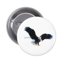 Kahle Amerikaner-Eagle-Landung Button