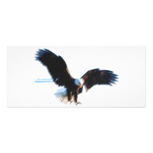 Kahle Amerikaner-Eagle-Landung Bedruckte Werbekarte