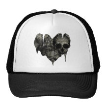 Kahles Herz-gotischer Valentinsgruß Baseballkappen