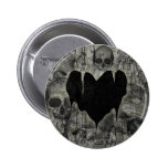 Kahles Herz-gotischer Valentinsgruß Button