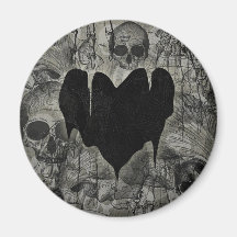 Kahles Herz-gotischer Valentinsgruß Magnets