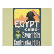 Kairo Ägypten - Vintage Reiseplakatkunst Personalisierte Einladung